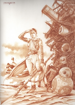 Rey & BB-8 de Ángel Unzueta