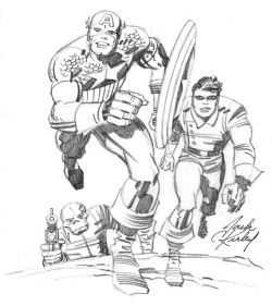 Capitán América y Bucky de Jack Kirby