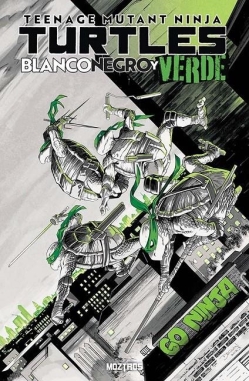 Teenage mutant ninja turtles. Blanco, negro y verde